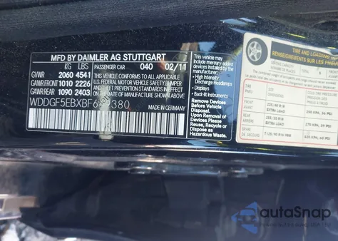 2011 Mercedes-Benz C 300 Sport from USA, damaged, VIN WDDGF5EBXBF649380